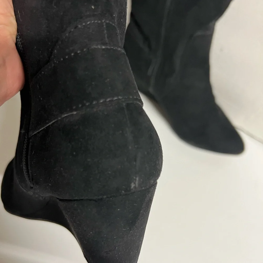 Anne Klein Black Over the Knee Boots